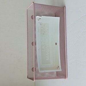 Mesh Magnetic Locker Magnetic Safe Space Storage Box Bin Blush Pink by MSA NEW